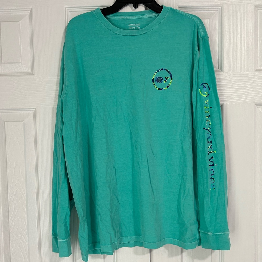 Vineyard Vines Turquoise Long Sleeve Tee